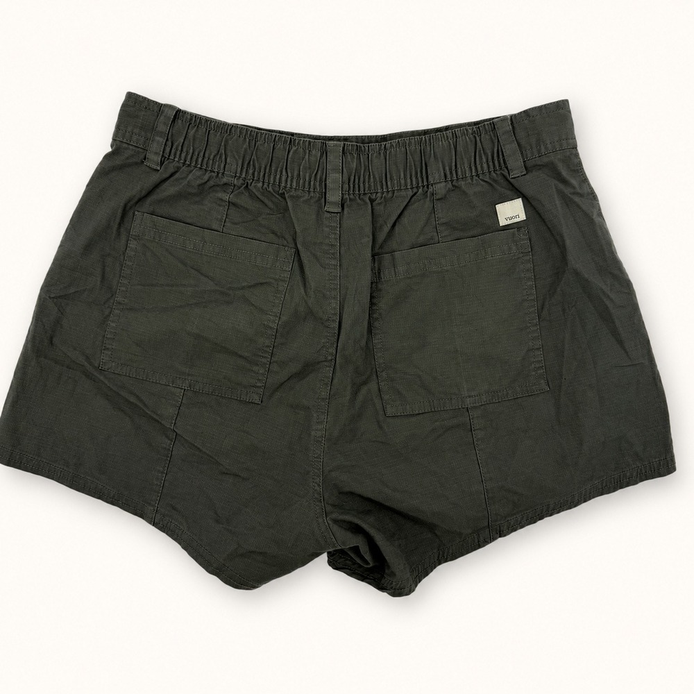 Vuori Women Medium Vuori Vintage Ripstop Shorts Cargo Green VW3039 Hiking Gorp